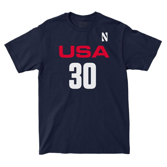 EXCLUSIVE RELEASE: 2024 USA U20 WLAX Team Navy Tee - Noel Cumberland