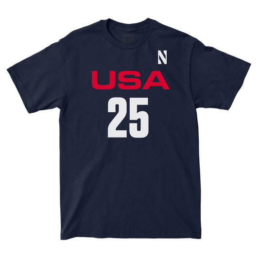 EXCLUSIVE RELEASE: 2024 USA U20 WLAX Team Navy Tee - Madison Taylor