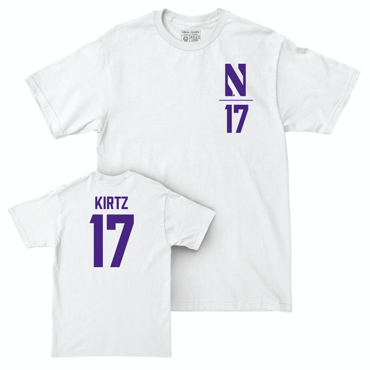 Northwestern Football White Logo Comfort Colors Tee  - Bryce Kirtz