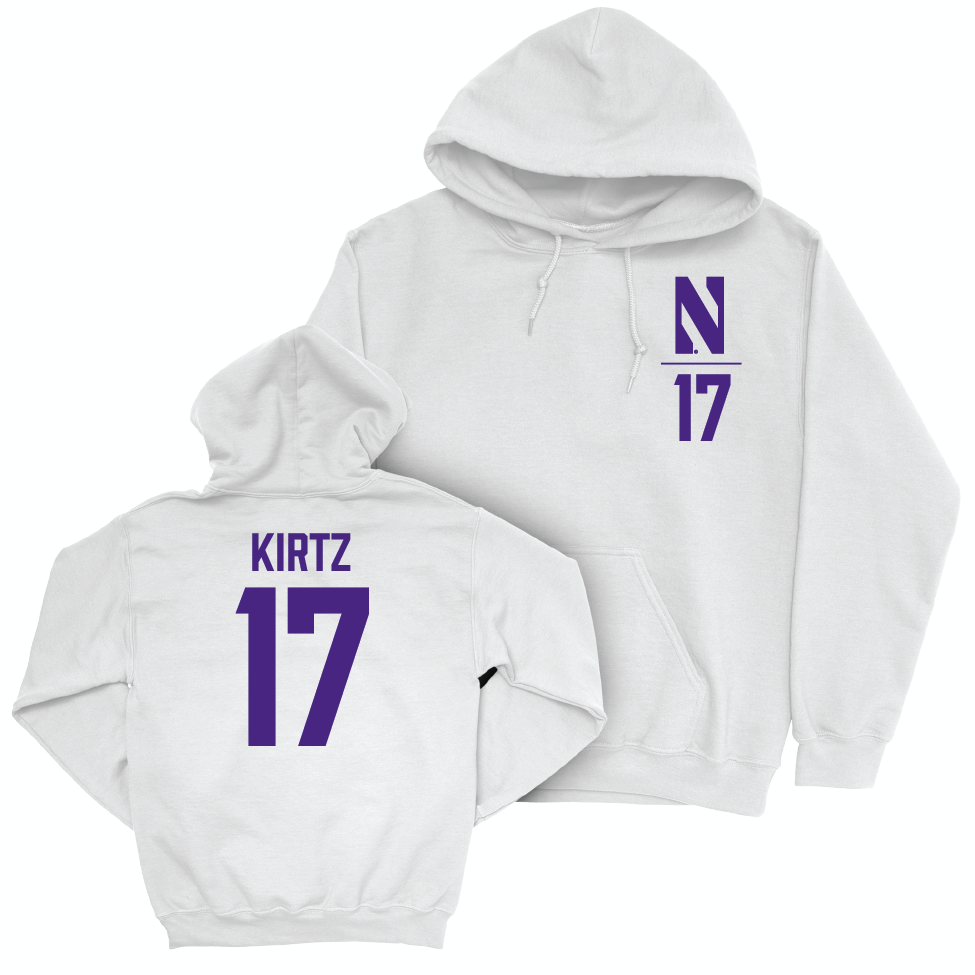 Northwestern Football White Logo Hoodie  - Bryce Kirtz