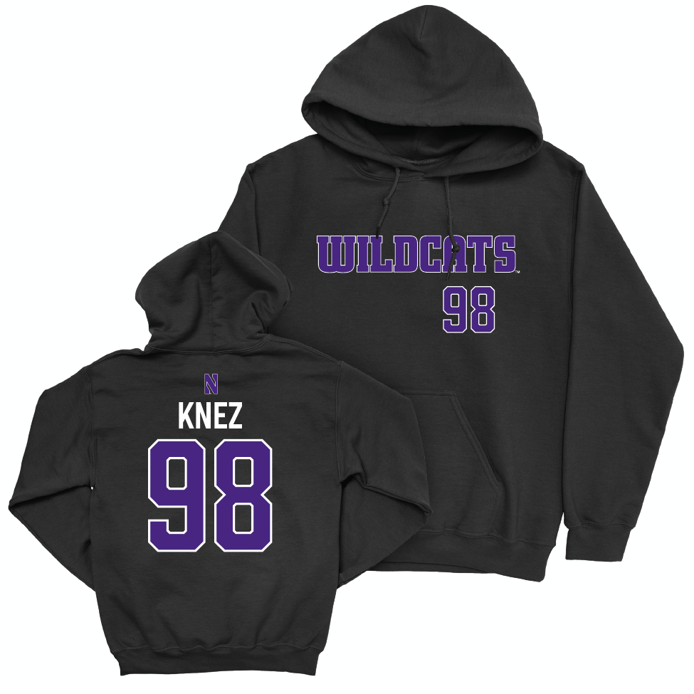 Northwestern Football Black Club Hoodie  - Hank Knez