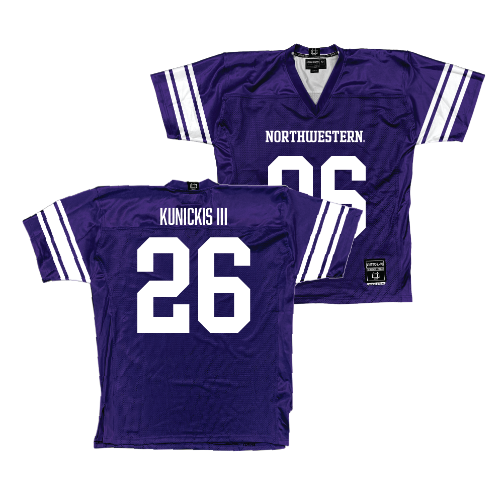 Purple Northwestern Football Jersey  - Albert Kunickis III