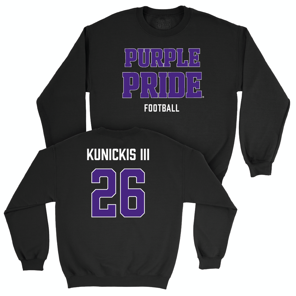 Northwestern Football Black Purple Pride Crew - Albert Kunickis III | #26