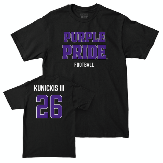 Northwestern Football Black Purple Pride Tee - Albert Kunickis III | #26