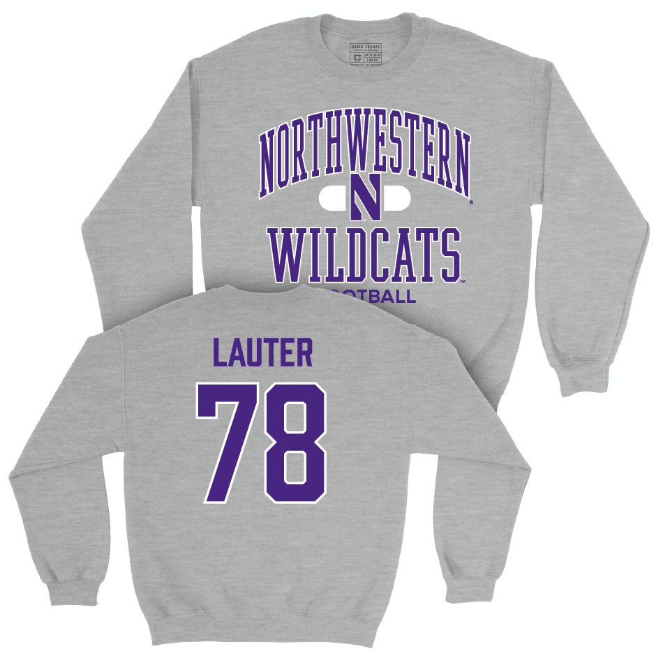 Northwestern Football Sport Grey Classic Crew  - Landon Lauter