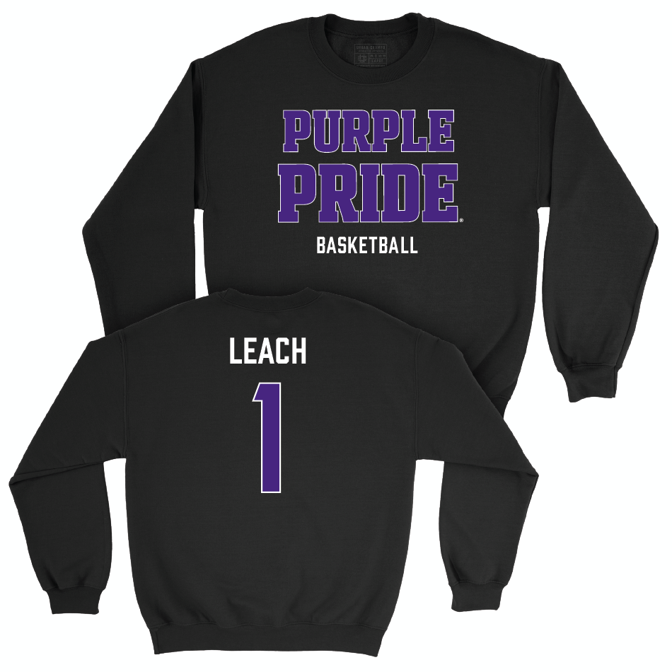 Northwestern Men's Basketball Black Purple Pride Crew  - Jalen Leach