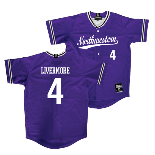 Northwestern Baseball Purple Jersey - Tony Livermore | #4