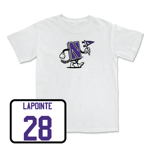 Women's Lacrosse White Mascot Comfort Colors Tee - Taylor Lapointe