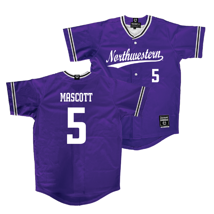 Northwestern Baseball Purple Jersey - Cole Mascott | #5