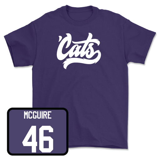 Purple Football 'Cats Tee - Johnny McGuire