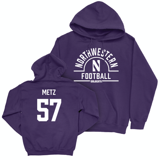 Northwestern Football Purple Arch Hoodie  - Greyson Metz