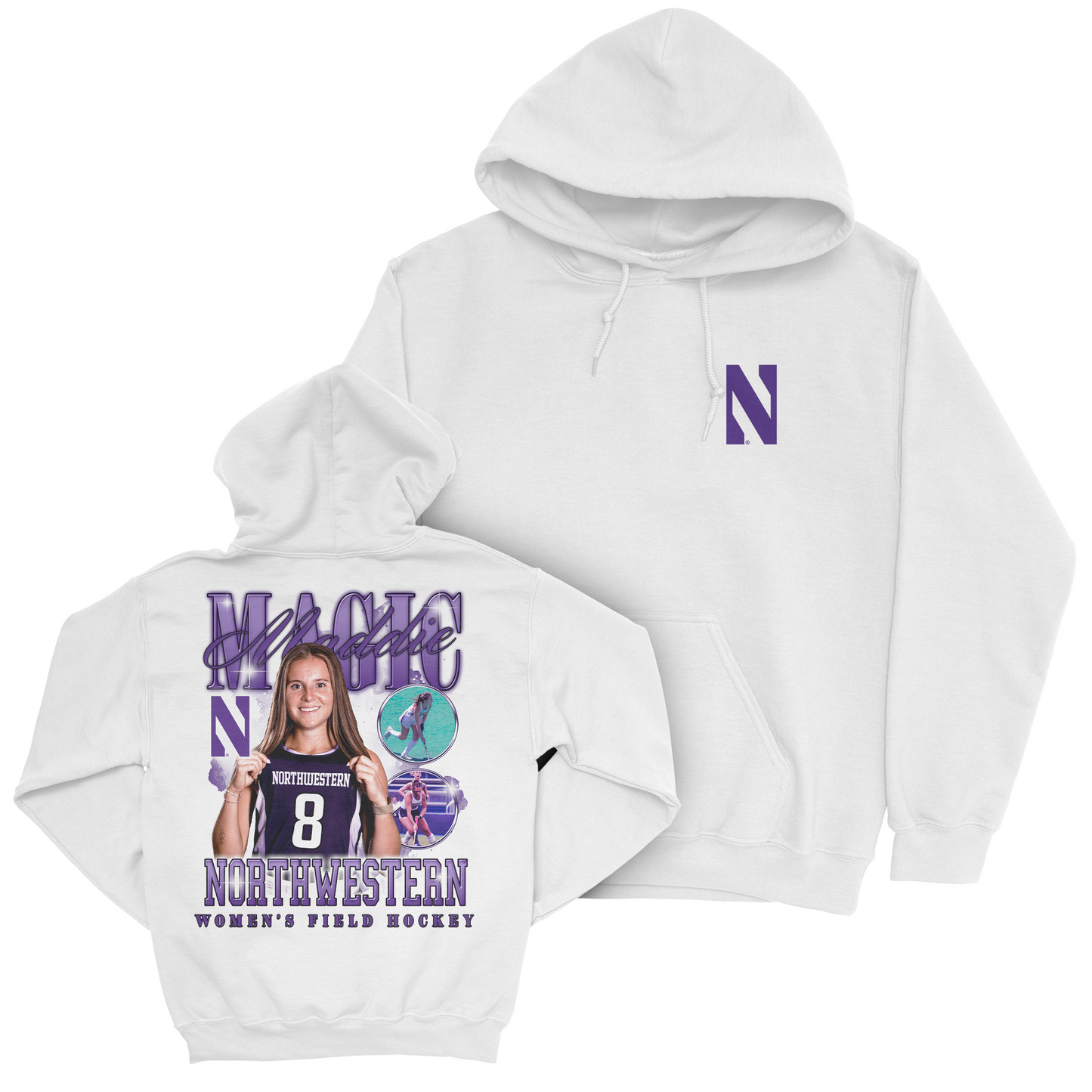 EXCLUSIVE RELEASE: Maddie Zimmer 90s Retro White Hoodie