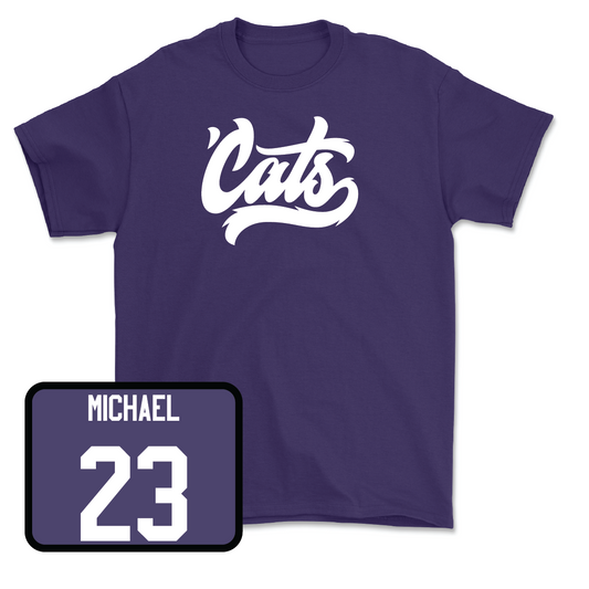 Purple Baseball 'Cats Tee  - Peter Michael