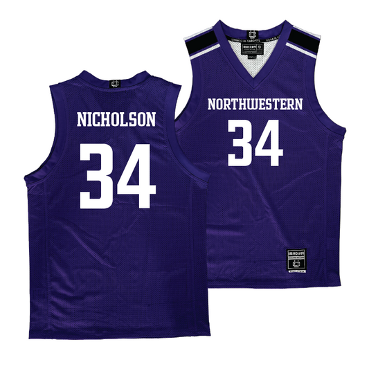 Northwestern Men's Purple Basketball Jersey - Matthew Nicholson | #34