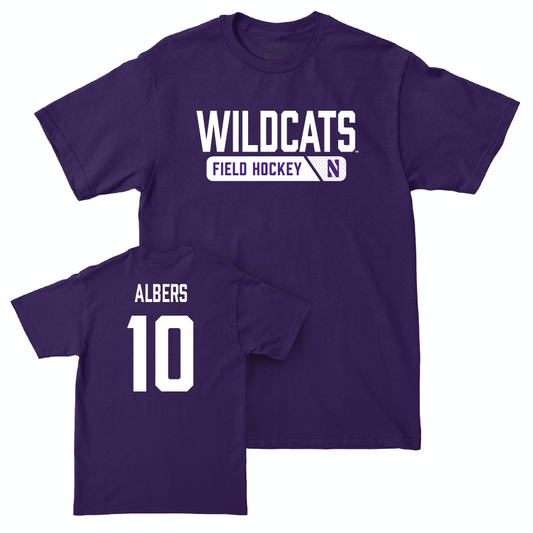 Northwestern Women's Field Hockey Purple Staple Tee - Amelia Albers | #10