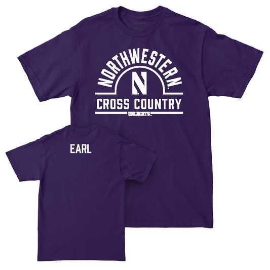 Northwestern Women's Cross Country Purple Arch Tee - Ava Earl Youth Small