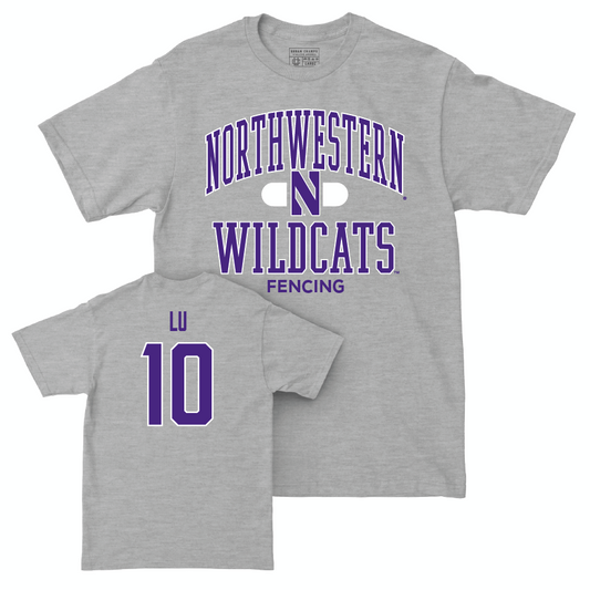 Northwestern Women's Fencing Sport Grey Classic Tee - Amy Lu | #10 Youth Small