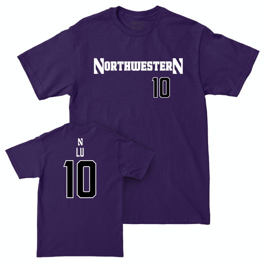 Northwestern Women's Fencing Purple Sideline Tee - Amy Lu | #10 Youth Small