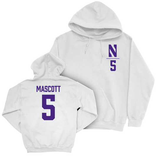 Northwestern Baseball White Logo Hoodie - Cole Mascott | #5 Youth Small