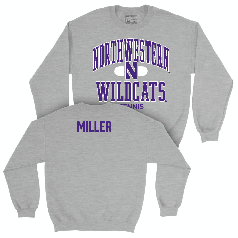 Northwestern Men's Tennis Sport Grey Classic Crew - Chad Miller Youth Small