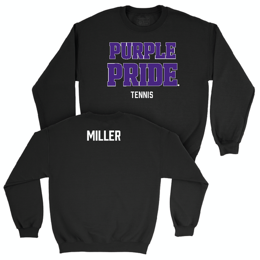 Northwestern Men's Tennis Black Purple Pride Crew - Chad Miller Youth Small