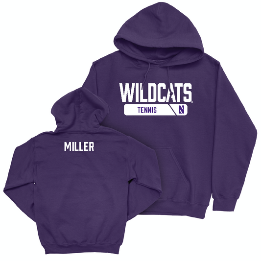 Northwestern Men's Tennis Purple Staple Hoodie - Chad Miller Youth Small