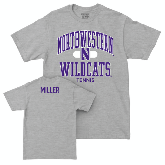 Northwestern Men's Tennis Sport Grey Classic Tee - Chad Miller Youth Small