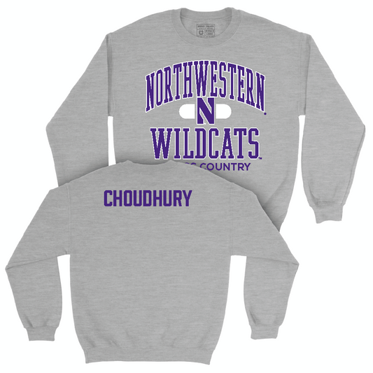 Northwestern Men's Cross Country Sport Grey Classic Crew - Deepti Choudhury Youth Small