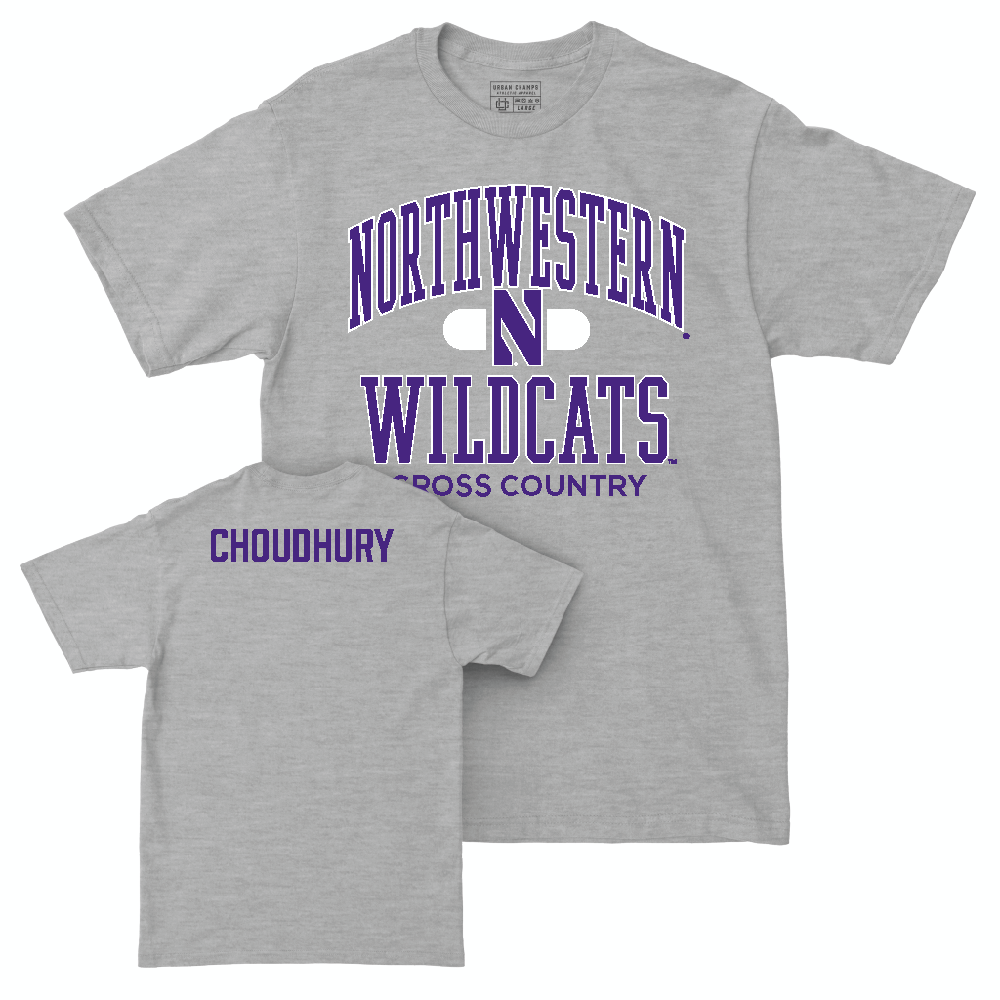 Northwestern Men's Cross Country Sport Grey Classic Tee - Deepti Choudhury Youth Small