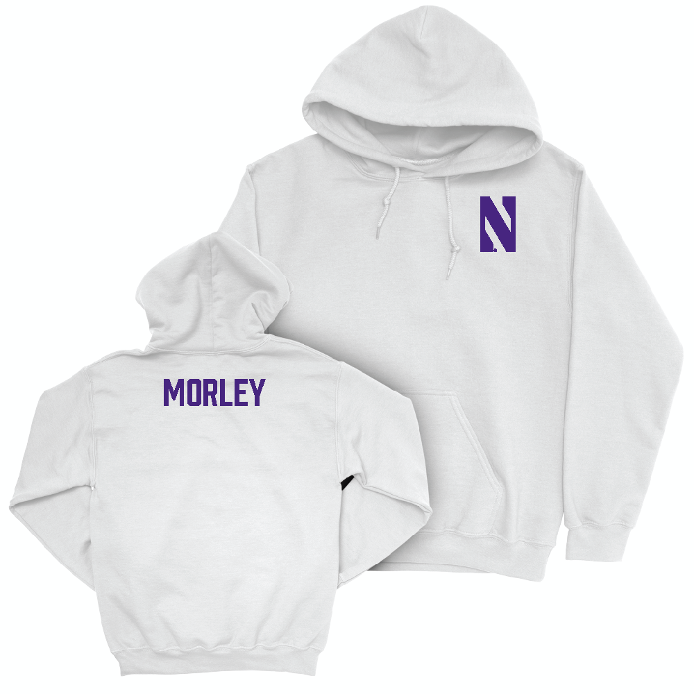 Northwestern Wrestling White Logo Hoodie - Dirk Morley Youth Small