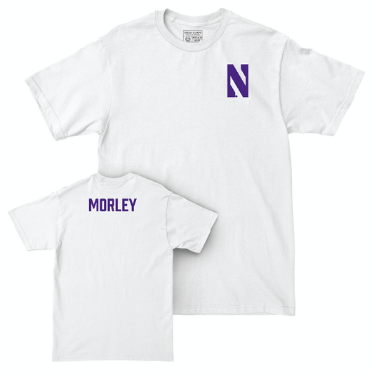 Northwestern Wrestling White Logo Comfort Colors Tee - Dirk Morley Youth Small