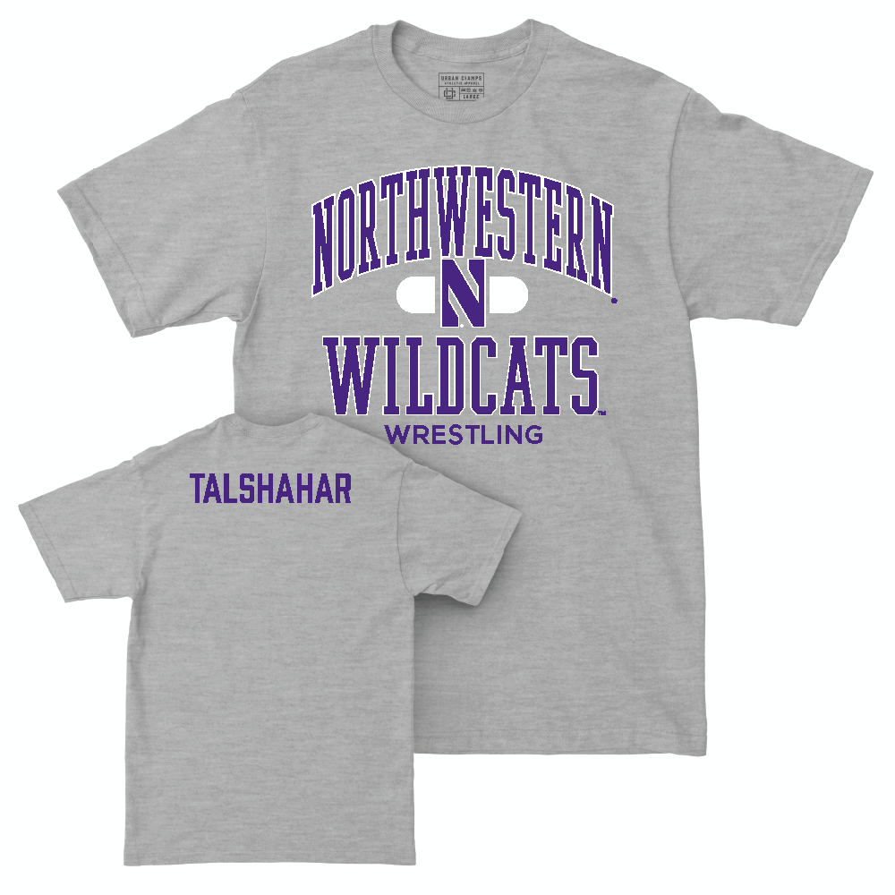 Northwestern Wrestling Sport Grey Classic Tee - Frankie Talshahar Youth Small