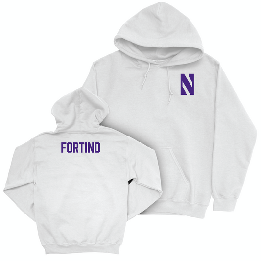 Northwestern Women's Cross Country White Logo Hoodie - Kayla Fortino Youth Small