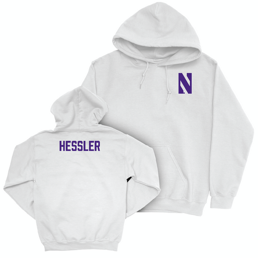 Northwestern Women's Cross Country White Logo Hoodie - Katherine Hessler Youth Small