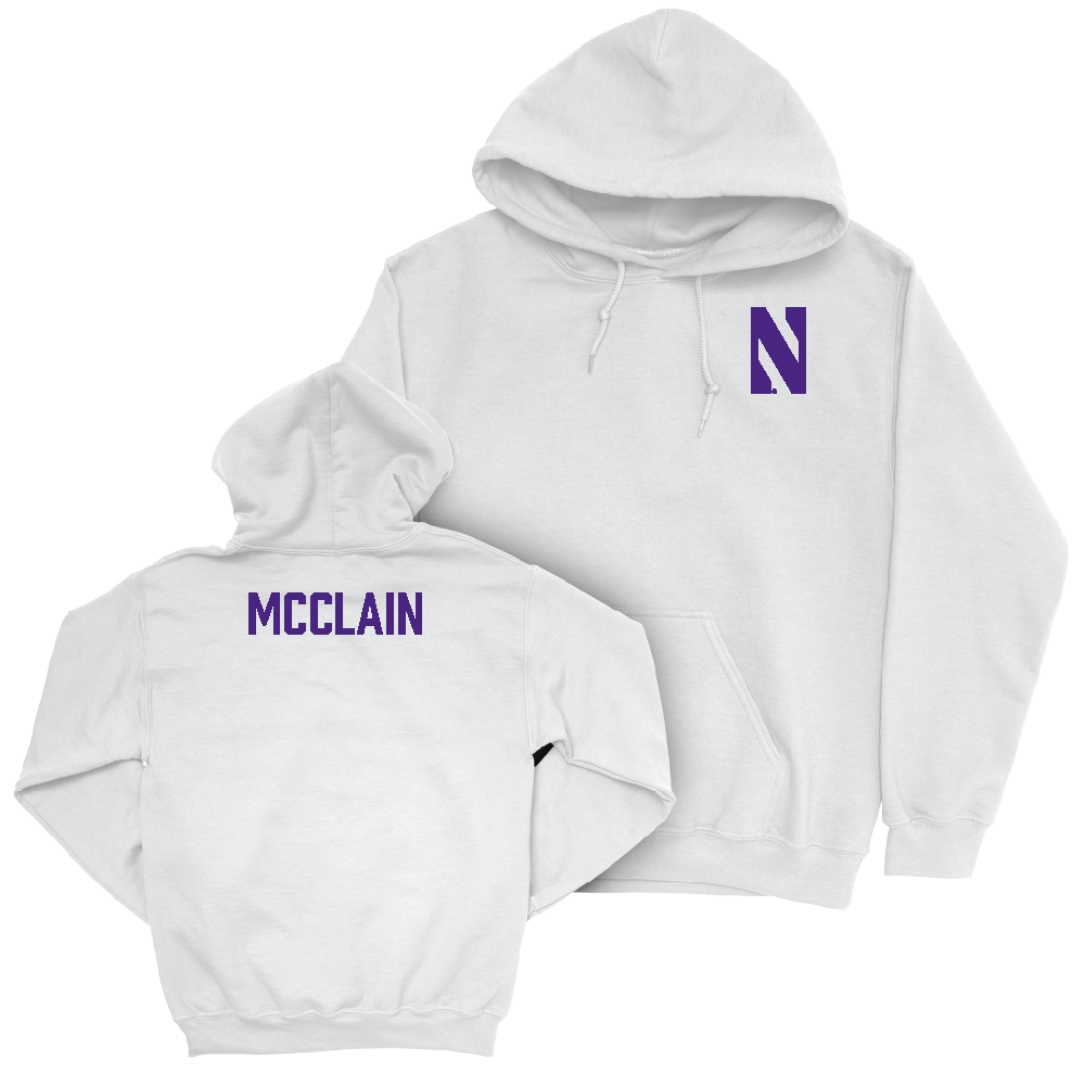 Northwestern Wrestling White Logo Hoodie - Kolby McClain Youth Small