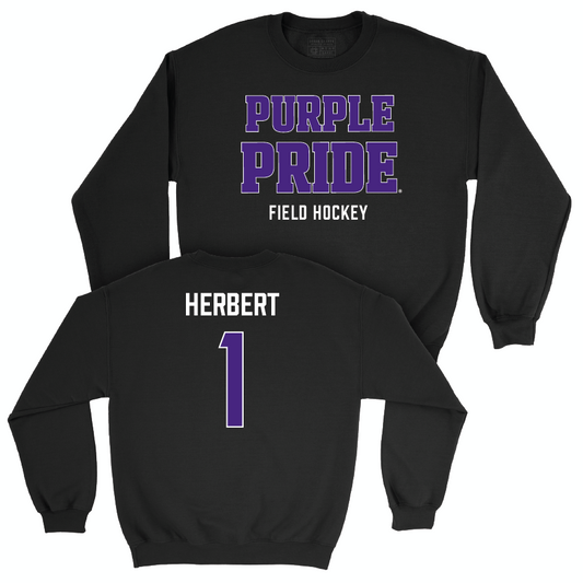 Northwestern Women's Field Hockey Black Purple Pride Crew - Lane Herbert | #1 Youth Small