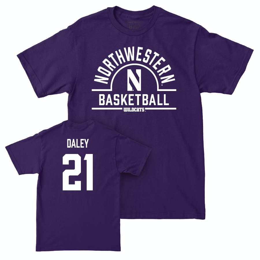 Northwestern Women's Basketball Purple Arch Tee - Melannie Daley | #21 Youth Small