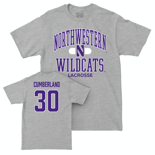 Northwestern Women's Lacrosse Sport Grey Classic Tee - Noel Cumberland | #30 Youth Small