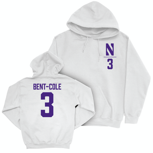 Northwestern Women's Field Hockey White Logo Hoodie - Olivia Bent-Cole | #3 Youth Small