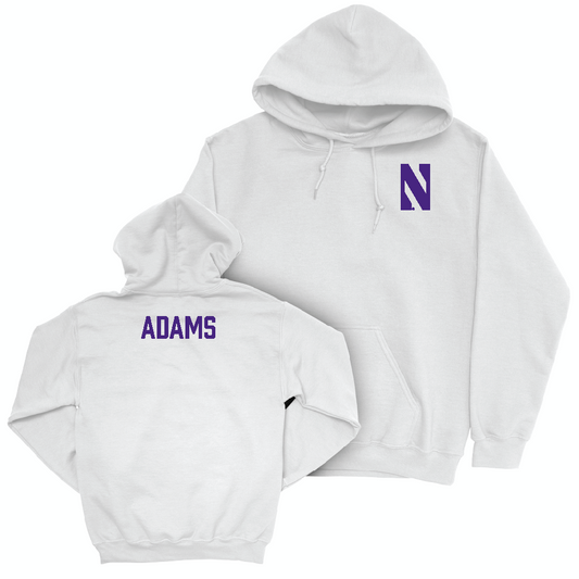 Northwestern Wrestling White Logo Hoodie - Patrick Adams Youth Small