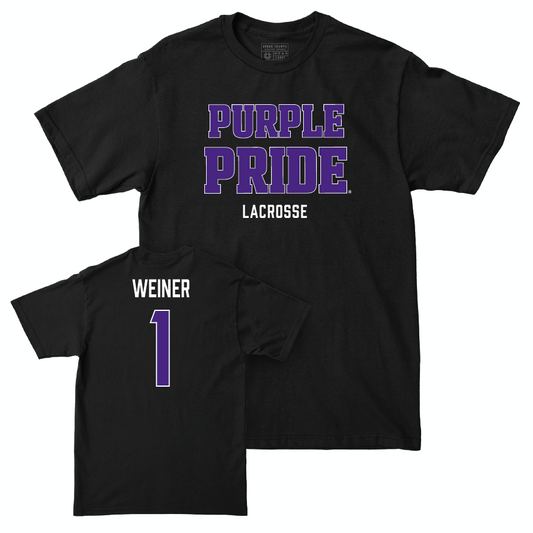 Northwestern Women's Lacrosse Black Purple Pride Tee - Rachel Weiner | #1 Youth Small