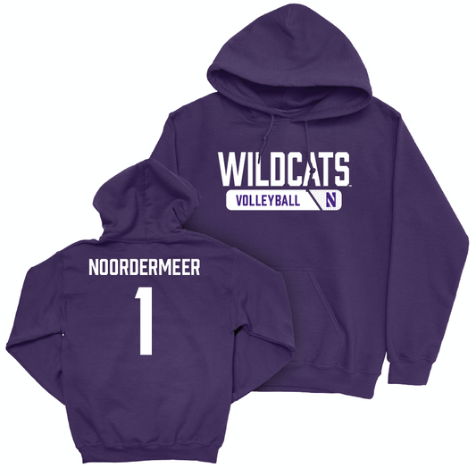 Northwestern Women's Volleyball Purple Staple Hoodie - Sienna Noordermeer | #1 Youth Small