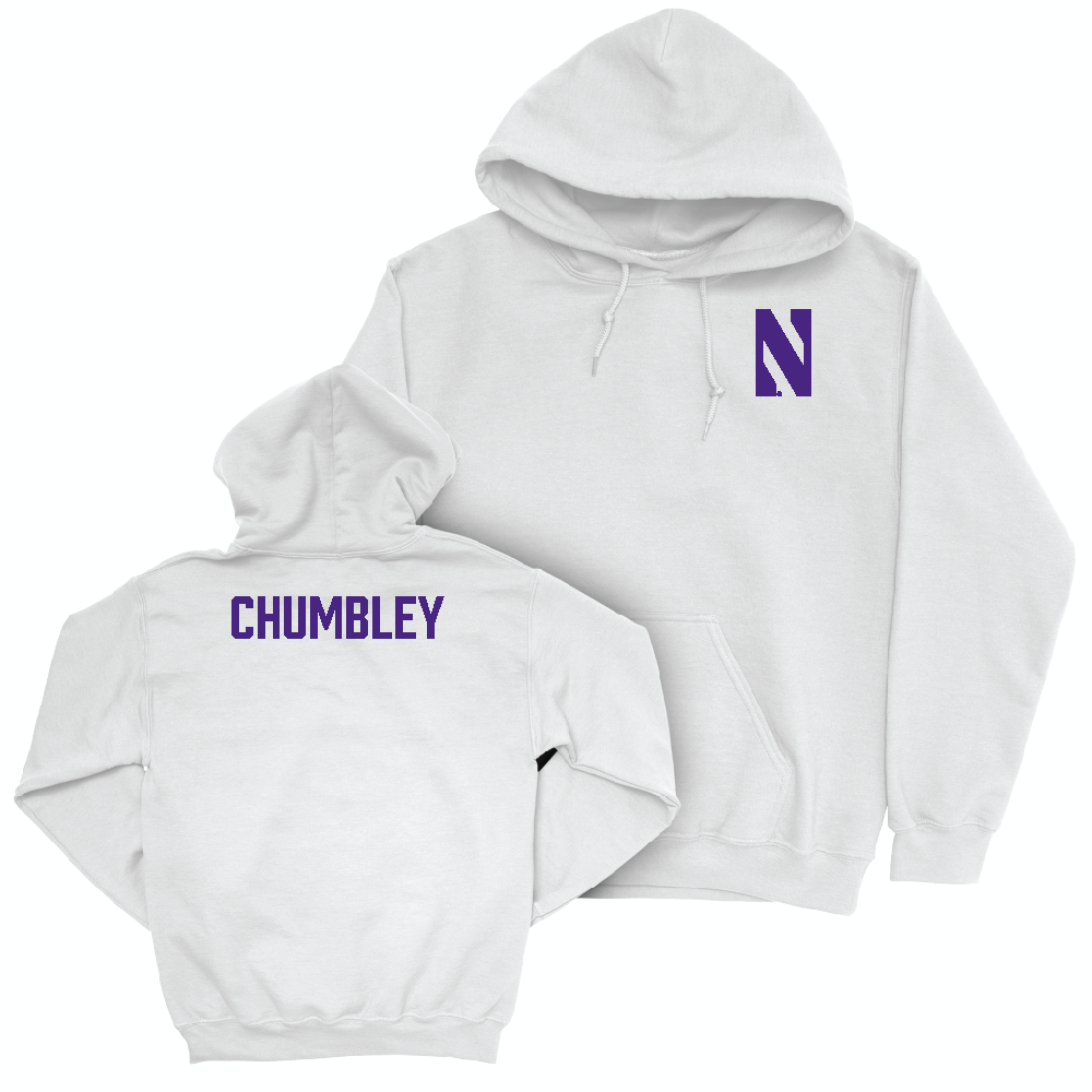 Northwestern Wrestling White Logo Hoodie - Trevor Chumbley Youth Small