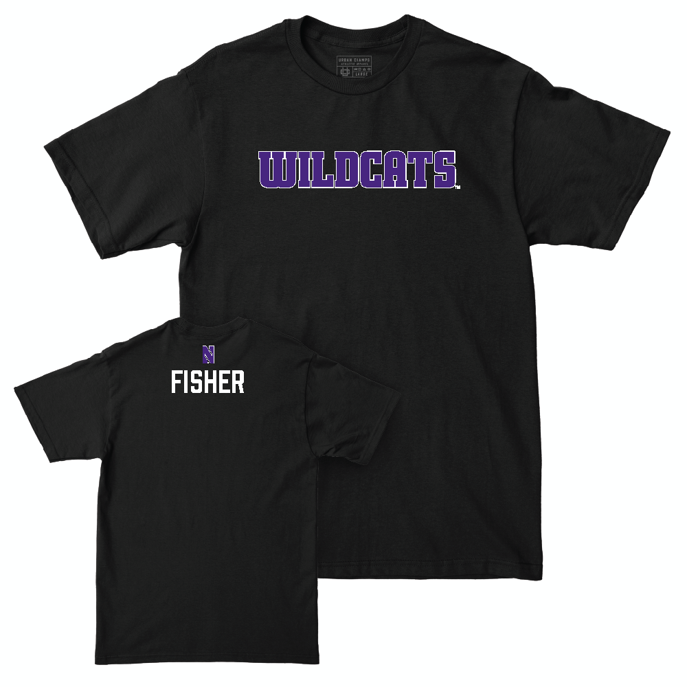 Northwestern Wrestling Black Club Tee - Troy Fisher Youth Small