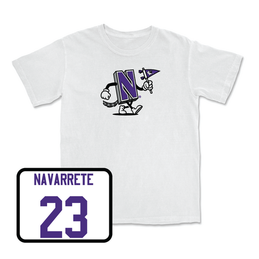 Women's Volleyball White Mascot Comfort Colors Tee - Gigi Navarrete