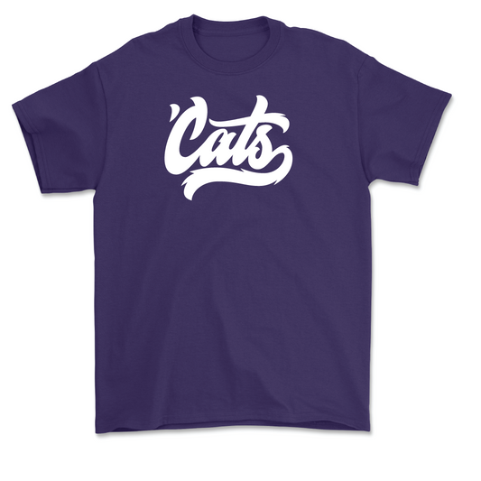 Purple Baseball 'Cats Tee - Chad Readey