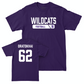 Northwestern Football Purple Staple Tee  - Adrian-Izic Oratokhai