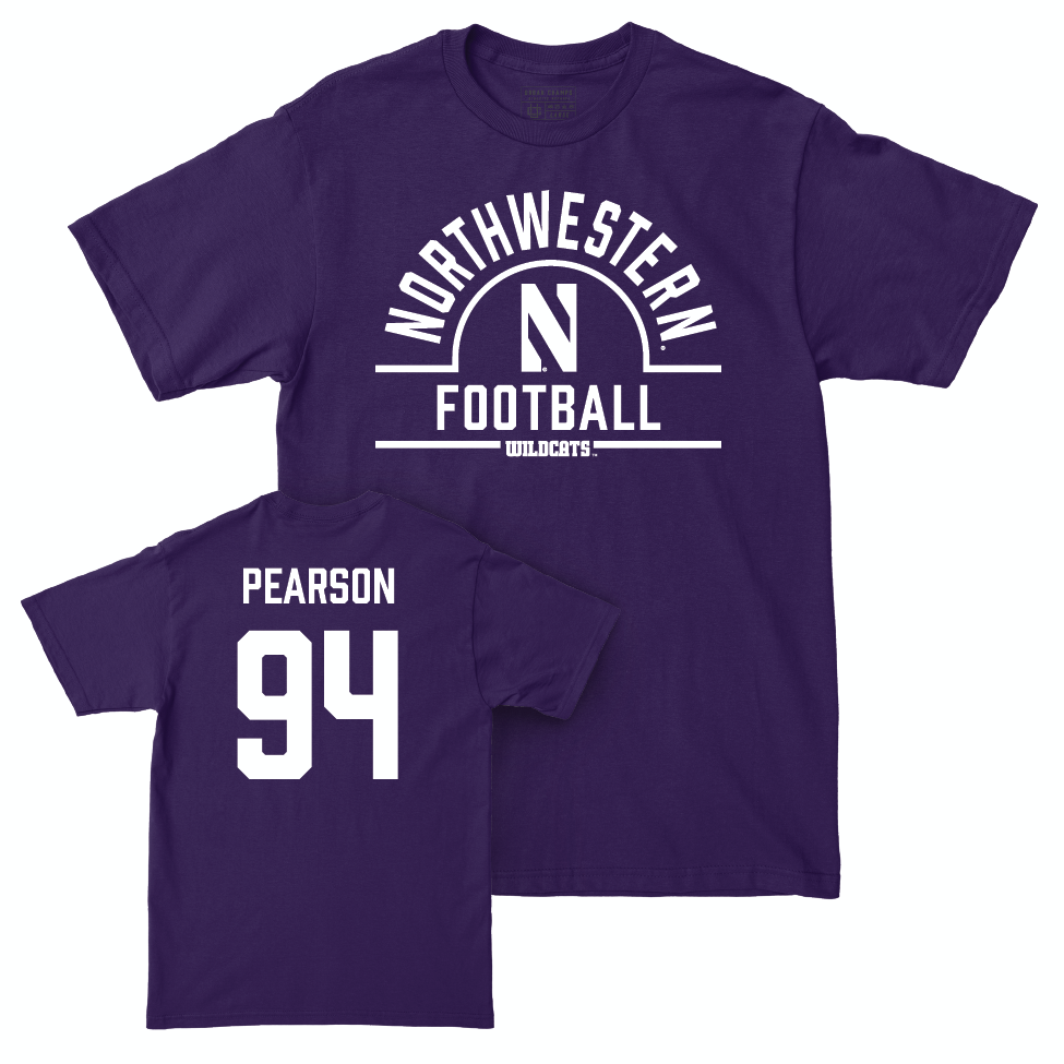 Northwestern Football Purple Arch Tee  - Rj Pearson