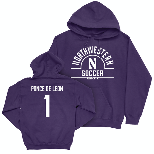 Northwestern Men's Soccer Purple Arch Hoodie - Rafael Ponce de Leon | #1