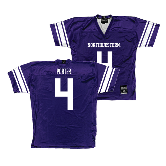 Purple Northwestern Football Jersey - Cam Porter